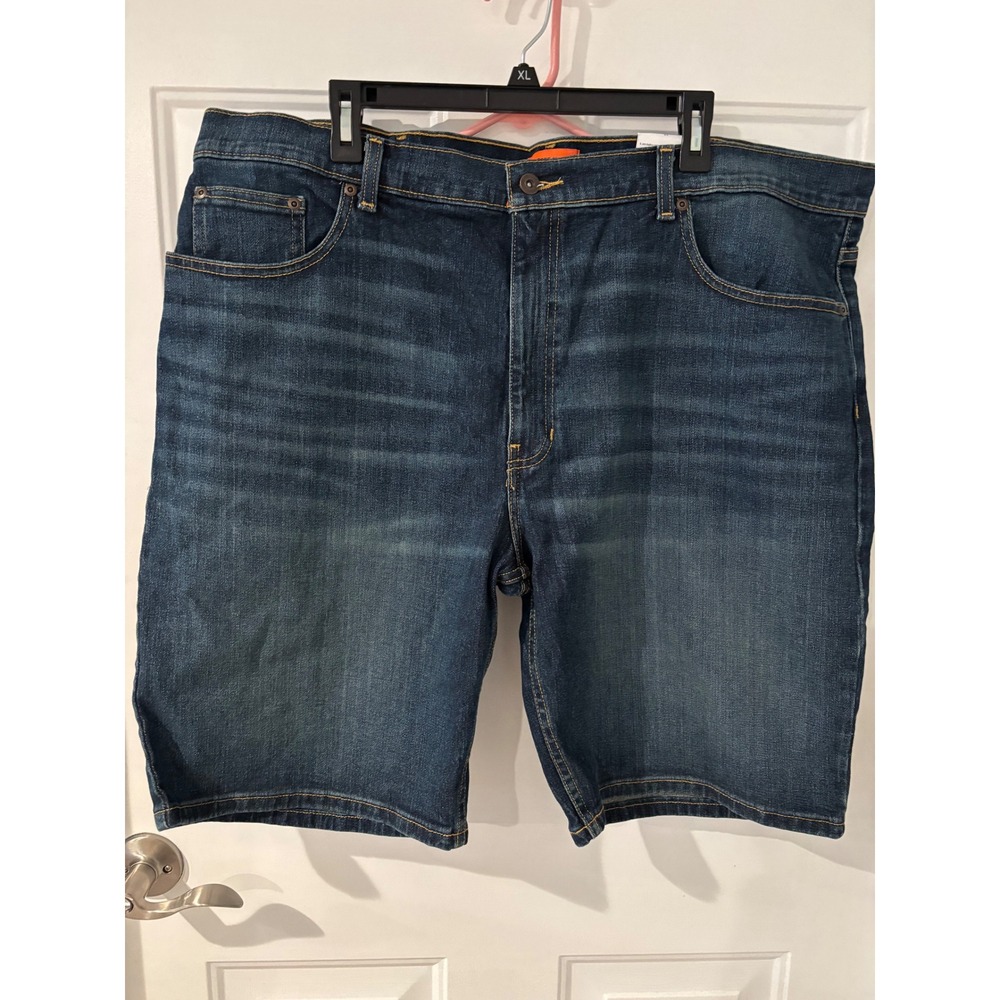 St Johns Bay Mens Comfort Stretch‎ Denim Shorts Dark Wash Size 42